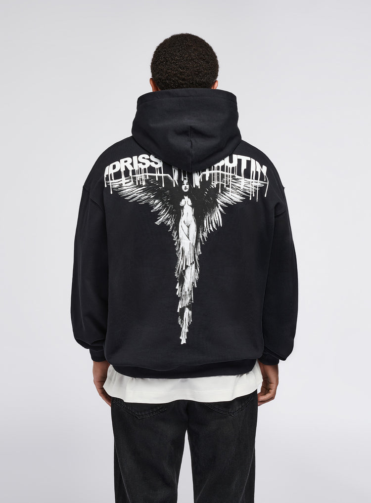 Idriss Loubutin Black Oversized Hoodie – Idriss Loubutin UG