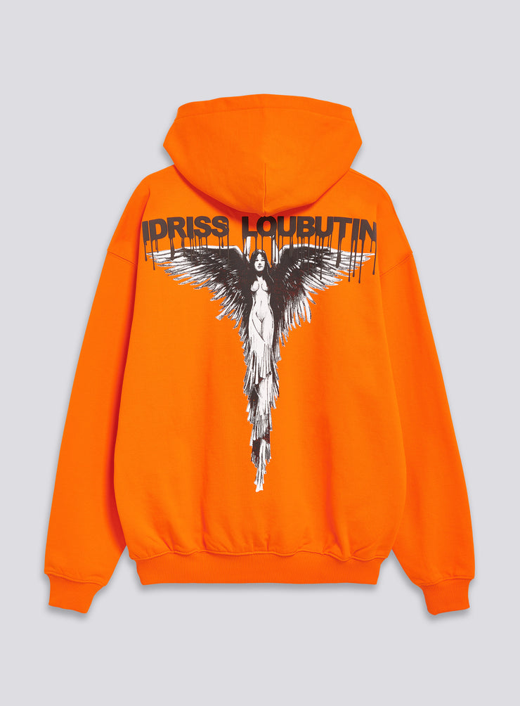 Idriss Loubutin Orange Tiger Oversized Hoodie