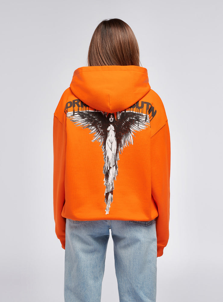 Idriss Loubutin Orange Tiger Oversized Hoodie